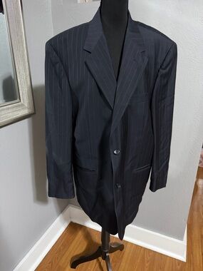 Cesarani Lanificio Tessuti T.D.G. Super 120’s Wool Pinstriped Blazer 42R x 36W